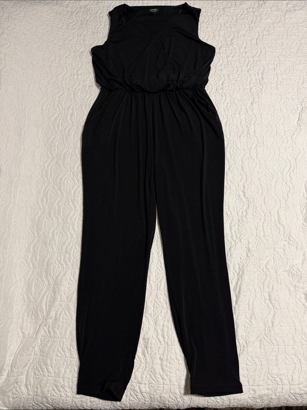 Nicole Miller Black Sleeveless Jumpsuit